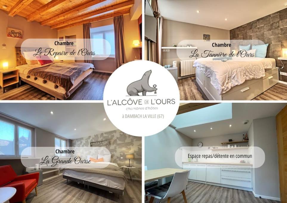 La Taniere De L'Ours - L'Alcove De L'Ours - Chambre Cosy 2 Pers Dambach 외부 사진